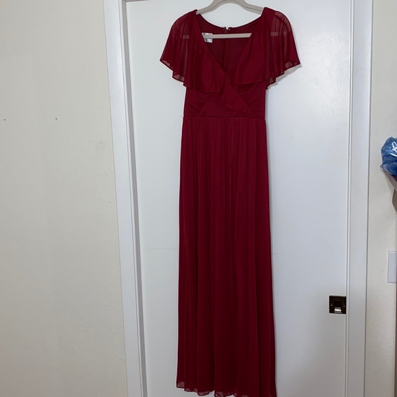 Maroon Azazie bridesmaid dress - Picture 2 of 8